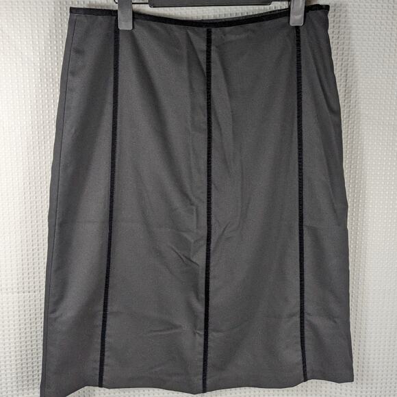 Liz Claiborne Size 12 Black Wool Blend Lined Skirt Career Office Workwear - Picture 2 of 4